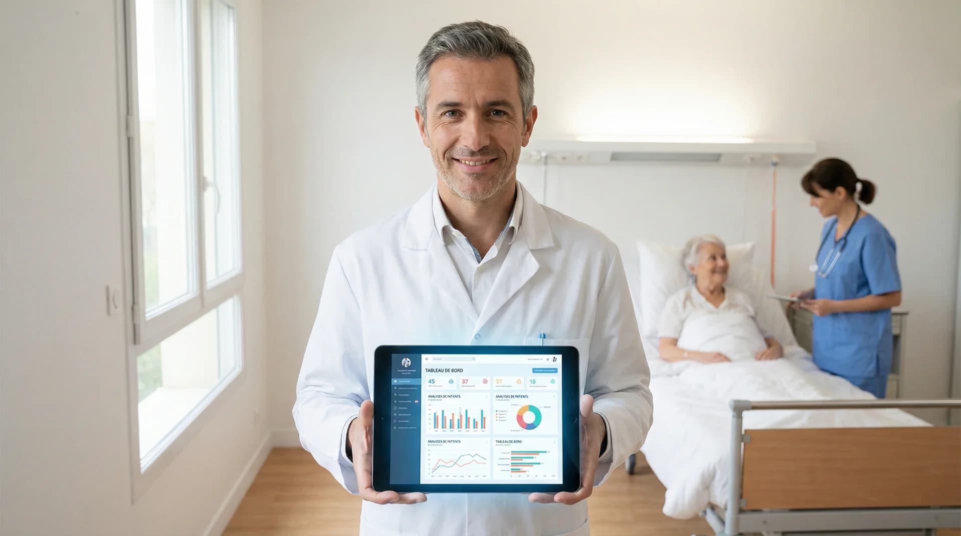 Médecin utilisant FuturMed dans un EHPAD